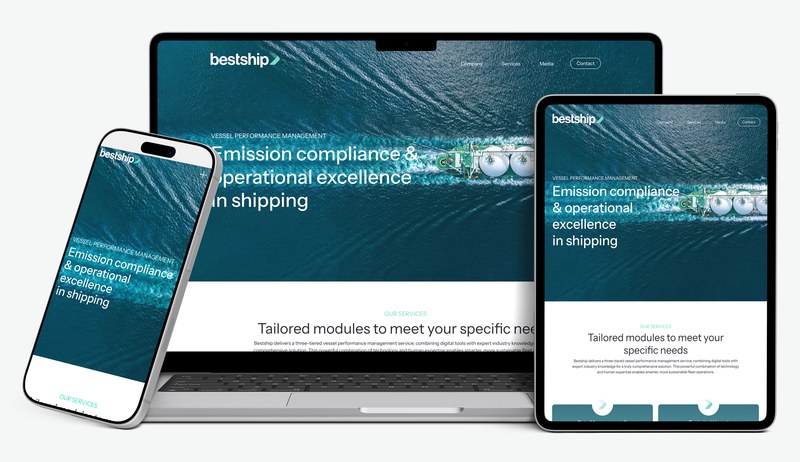 Corporate Website für maritime Performance-Services für Bestship