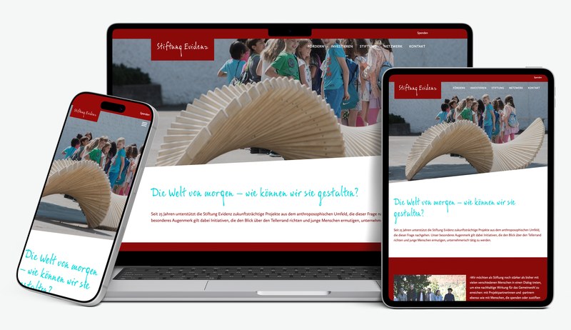 Relaunch & SEO-Konzepte für Stiftungs-Portal für Stiftung Evidenz