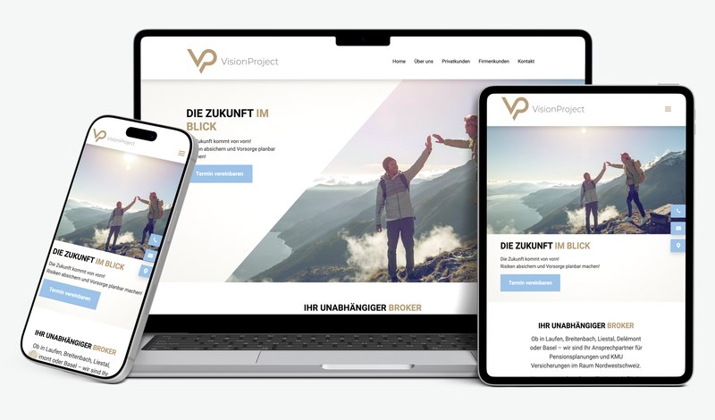 Corporate Design & TYPO3-Portal für VisionProject GmbH