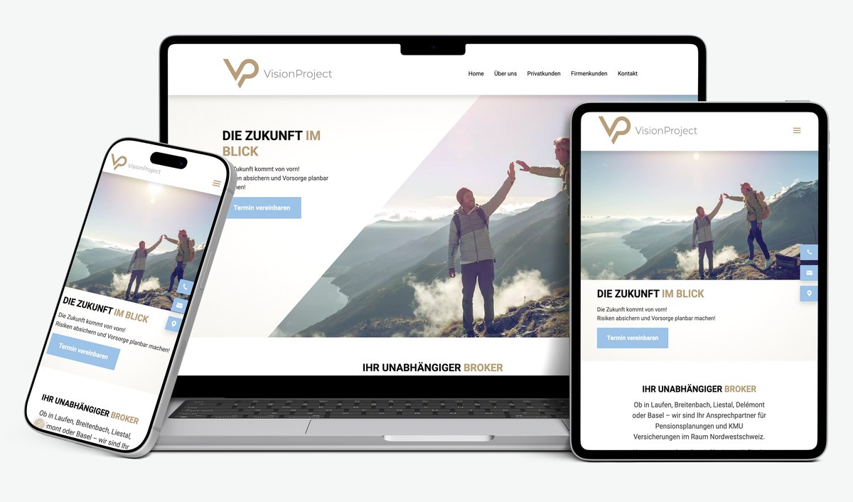 Corporate Design & TYPO3-Portal für VisionProject GmbH
